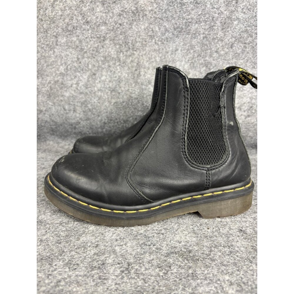 Dr. Martens 2976 Boots Womens 6 Black Leather‎ Chelsea Ankle Casual AW004